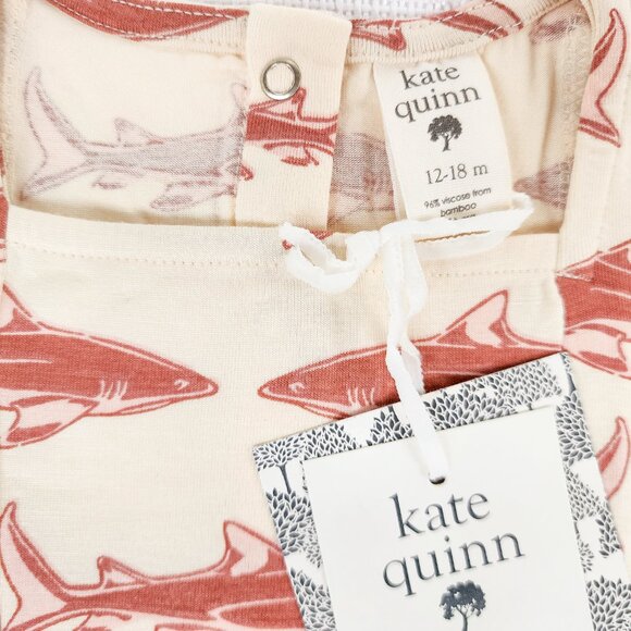 Kate Quinn LS Long Sleeve Ballerina Bubble Cedar Shark 12-18 Months Bamboo New - Picture 11 of 16